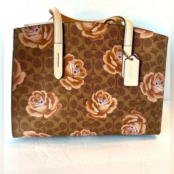 Coach Handbags - NWT  Coach Signature Rose Charlie Satchel
